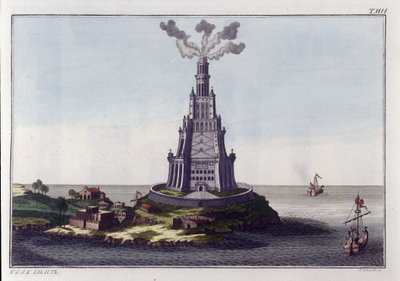 Faro di Alessandria. Incisione dell