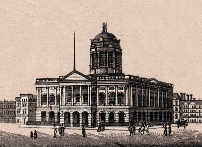 Liverpool, Inghilterra: vista del Municipio. in "Il mondo illustrato 168 vedute". Senza data (fine XIX secolo) da Unknown artist