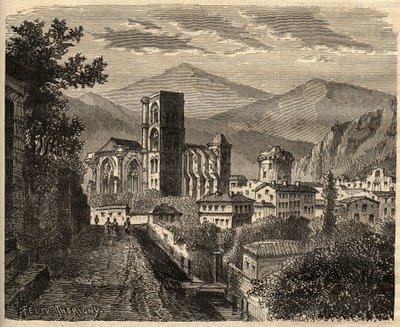 Lodève - Hérault - Francia - incisione in "PATRIE" - DESCRIPTION PICTURESQUE DE LA FRANCE EN 6 VOLUMES DI LUCIEN HUARD - fine XIX secolo da Unknown artist