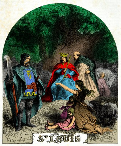 Luigi IX (San Luigi 1214-1270) che rende giustizia sotto una quercia da Unknown artist