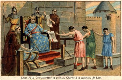 Luigi VI concesse la prima Chartre alla comune di Laon nel 1128 da Unknown artist