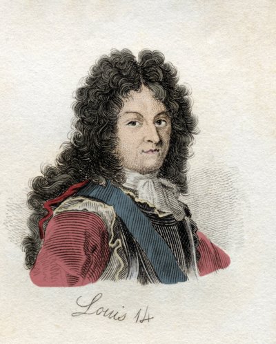 Luigi XIV (Louis Dieudonné 1638-1715) re di Francia e Navarra. Dal libro 