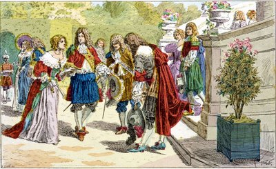 Luigi XIV e la sua corte a Versailles da Unknown artist