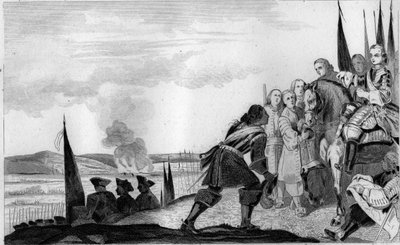 Luigi XV (1710-74) alla Battaglia di Fontenoi nel 1745 - Guerra di Successione d