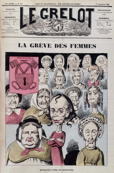 Louise Michel guida uno sciopero di donne da Unknown artist