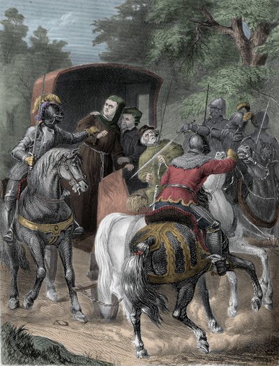 Cattura di Lutero - Il rapimento di Martin Lutero (1483-1546) dalla Foresta della Turingia il 4 maggio da Unknown artist