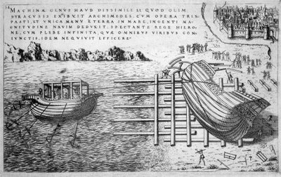 Macchina per il varo delle navi nel XVI secolo - ed. 1578 da Unknown artist