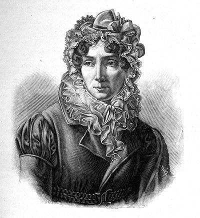 Madame de Genlis - Ritratto di Stéphanie Félicité du Crest de Saint-Aubin (1746-1830), Contessa di Genlis, donna di lettere francese da Unknown artist