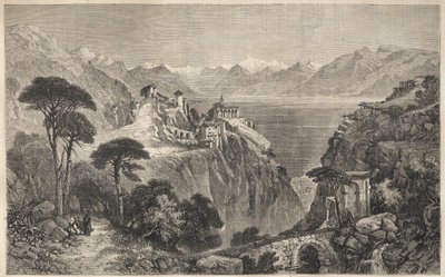 Madonna del Sasso, Svizzera - Il Convento della Madonna del Sasso - vicino a Locarno sul Lago Maggiore - Canton Ticino in Svizzera - 1861 da Unknown artist