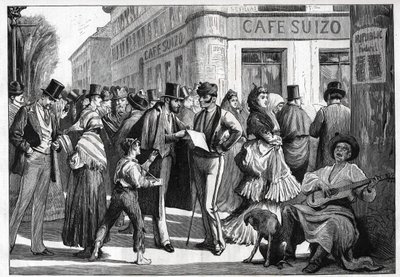 Madrid nel 1873. Passeggiatori all