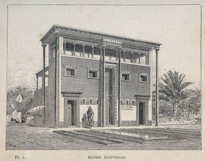 Maison Egyptienne - incisione del 1889 in 