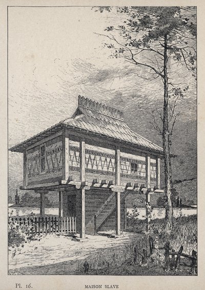Casa slava - incisione del 1889 in "Storia dell