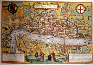 Mappa di Londra nel XVI secolo da Unknown artist
