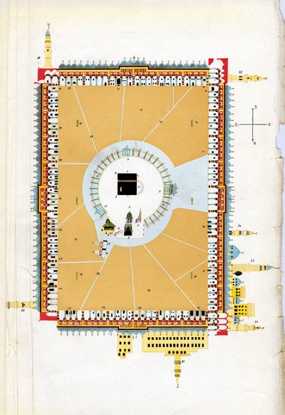 Mappa della Mecca - XIX secolo da Unknown artist