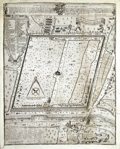 Mappa del lazzaretto di Milano durante la Grande Peste del 1630 da Unknown artist