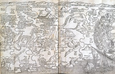 Mappa della Palestina - in "The Holy Peregrinations" di Bernard de Breydenbach da Unknown artist