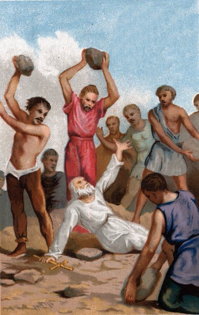 Martirio di San Potino, primo vescovo di Lione e primo vescovo della Gallia sotto Marco Aurelio a Lione nel 171. da Unknown artist