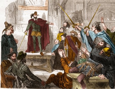 Riunione del Comitato dei Sedici nel 1588 (Consiglio dei Rappresentanti dei Sedici Quartieri di Parigi) Comitato insurrezionale formato a Parigi durante la Lega. da Unknown artist