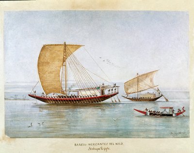 Nave mercantile sul Nilo nell