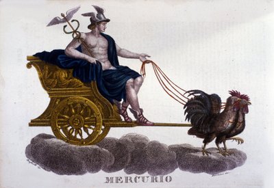 Mercurio. Incisione del XIX secolo da Unknown artist