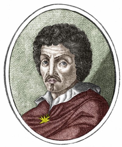 Michelangelo Merisi detto il Caravaggio (1569 - 1609), incisione del XVII secolo da Unknown artist