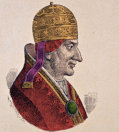 Medioevo: rappresentazione di Papa Alessandro III (1105-1181) da Unknown artist