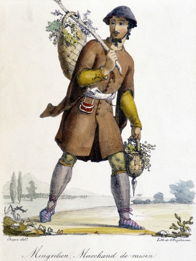 Mingrelien, venditore di uva in Russia nel XIX secolo da Unknown artist