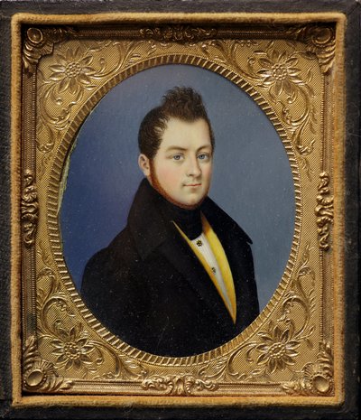 Miniatura del ritratto di Camillo Benso, conte di Cavour da Unknown artist