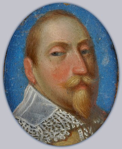Miniatura di Gustavo II Adolfo, Re di Svezia, c.1630 da Unknown artist