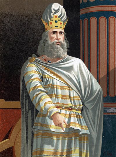 Mitridate VI Eupatore detto il Grande (circa 132-63 a.C.), re del Ponto. dopo "Hombres y Mujeres celebres" Barcellona 1877 da Unknown artist