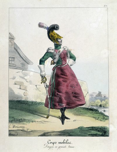 Corpo mobile della Comune: donna drago in grande abito da Unknown artist