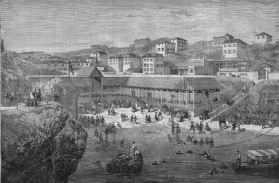 Mattina ai bagni di mare di Biarritz nel 1867 da Unknown artist