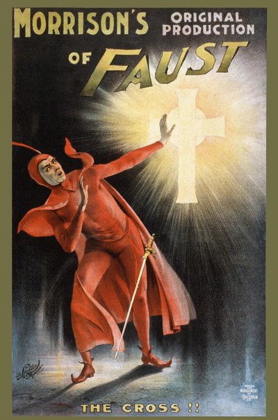 Produzione originale di Morrison di Faust - la croce! - poster per uno spettacolo su Faust: "la Croix" da Unknown artist