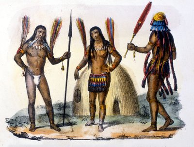 Indiani Mundrucu e Jivaros in Ecuador da Unknown artist