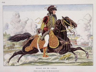 Murat (1767-1815), Re di Napoli, lancia la carica alla testa della cavalleria da Unknown artist