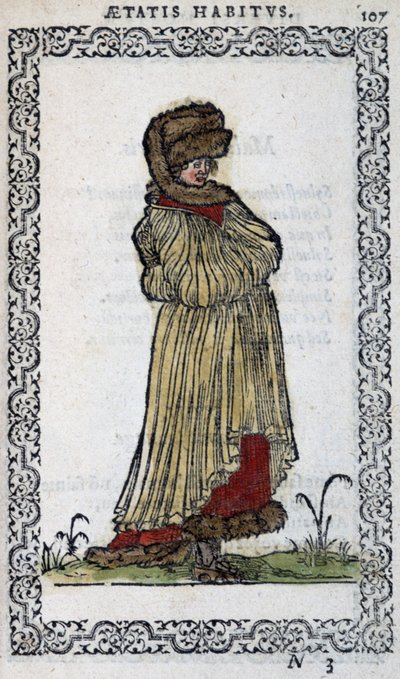 Donna moscovita - in "Habits et effigies" di Jean Sulperius da Unknown artist