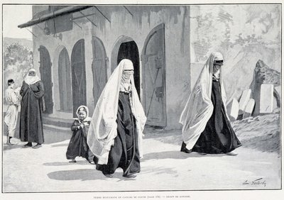 Donne musulmane in Bosnia. In Tour du monde 1/1896 da Unknown artist