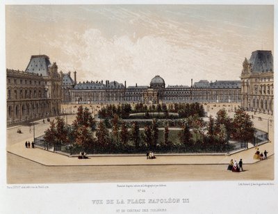 Piazza Napoleone III e il Palazzo delle Tuileries da Unknown artist