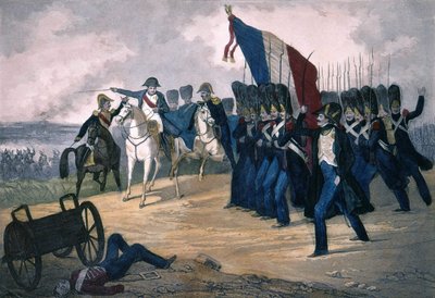 Napoleone I a Waterloo il 18/06/1815 - Incisione del XIX secolo da Unknown artist