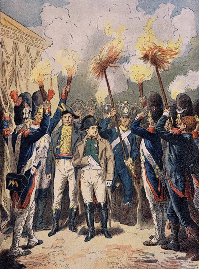 Napoleone e il suo esercito, nel dicembre 1805, alla vigilia di Austerlitz da Unknown artist
