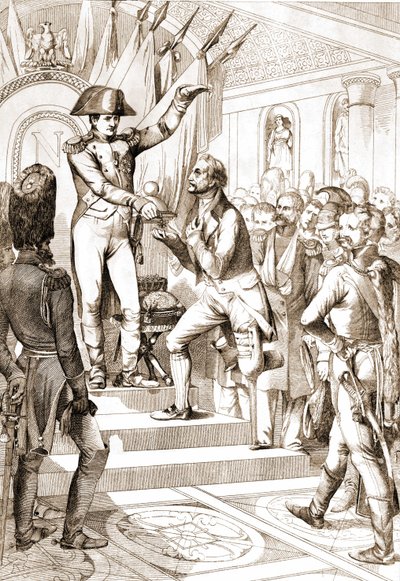 Napoleone distribuisce gli ordini della Legion d
