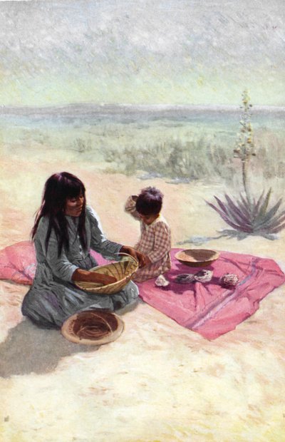Donna nativa americana della tribù Pima, Arizona da Unknown artist