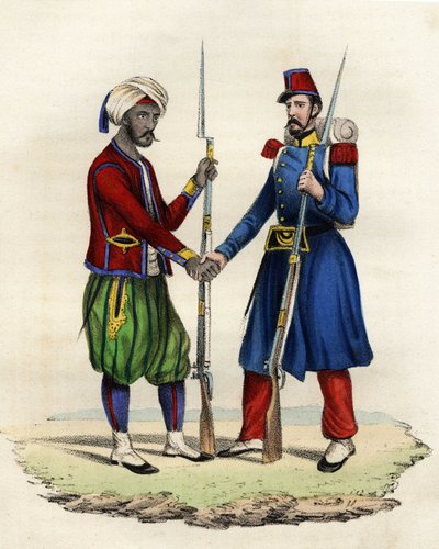 Cacciatori nativi e francesi dell
