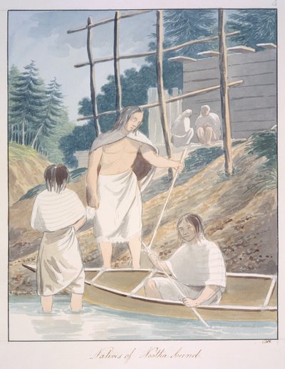 Nativi di Nootka Sound, c.1843-50 da Unknown artist