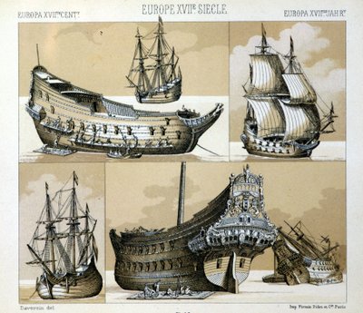 Marinaio e mercante nel XVII secolo - in "Il costume storico" di Raquet 1888 da Unknown artist