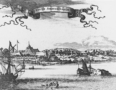 Nuova Amsterdam (New York), incisione da Unknown artist