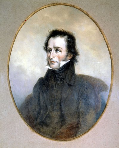 Niccolò Paganini (1782 - 1840). Acquerello. Museo della Scala, Milano da Unknown artist