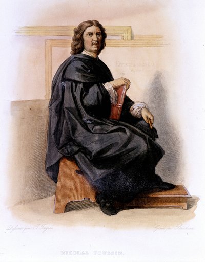 Nicolas Poussin (1594-1665) in Ed. Mennechet, "Le Plutarque français" da Unknown artist