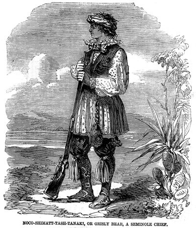 Noo-Shimatt-Tash-Tanaki, o orso grizzly, un capo Seminole da Unknown artist