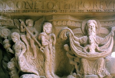 Arte normanna a Monreale (Sicilia): capitelli del Chiostro dei Benedettini che rappresentano Cristo e Dio. da Unknown artist